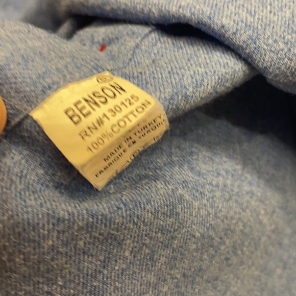 Benson 100% cotton Collared dress shirt casual - Picture 6 of 6